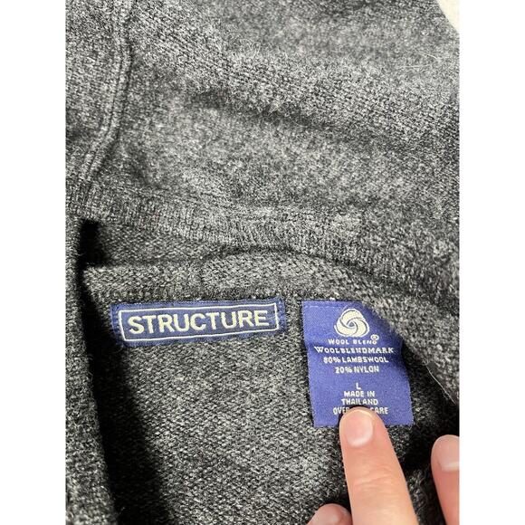 Structure Charcoal Hooded Sweater - Picture 2 of 6